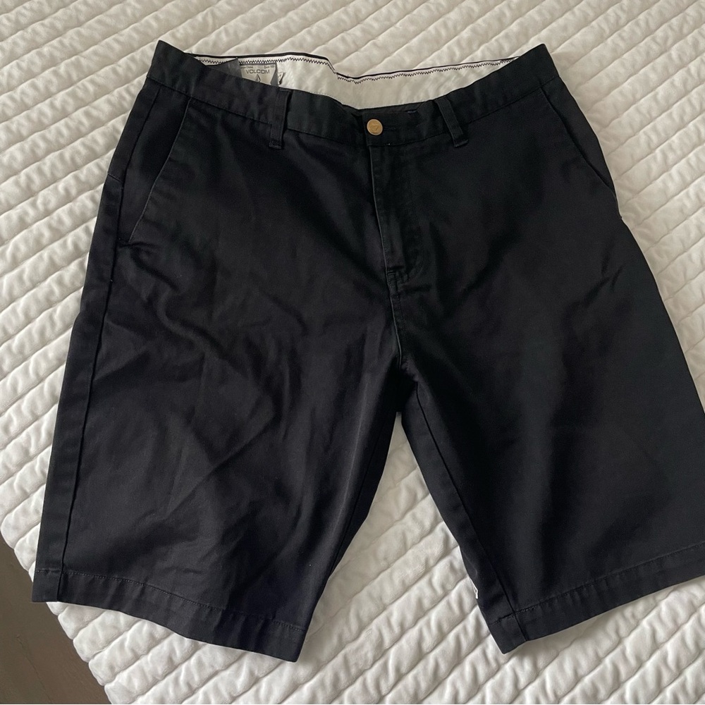 Volcom‎ Men's Black Chino Shorts Size 34 Casual Skate Streetwear